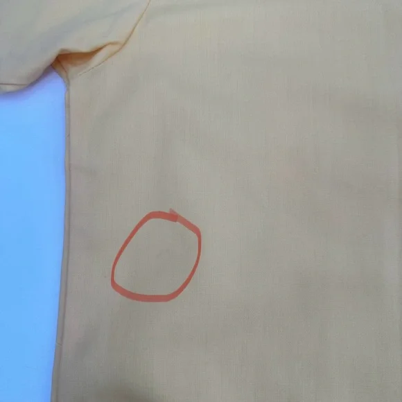 3/$15 DICKIES Scrub Top Adult SM Yellow Vneck Short Slv Uniform Workwear-stains - Picture 10 of 12